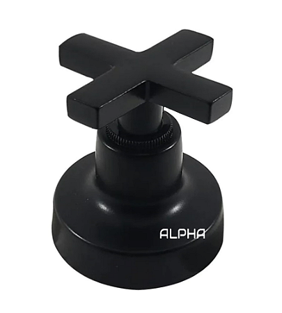 Acabamento Registro Preto Volante C-22 Abs ½, ¾ Padrão Deca