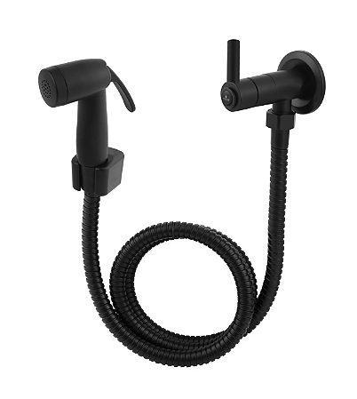 Ducha Higiênica Chuveirinho Banheiro 120 Cm Preta C72