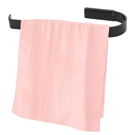 Suporte Porta Toalha De Rosto Banho Banheiro Quadrado Preto