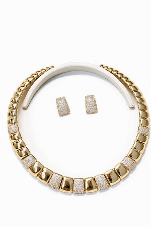 Conjunto Aro Liso e Cravejado