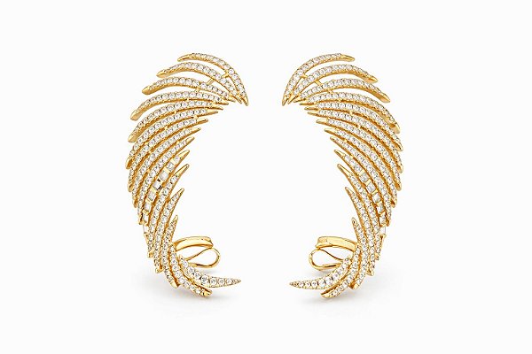 Brincos Earcuff Cravejado