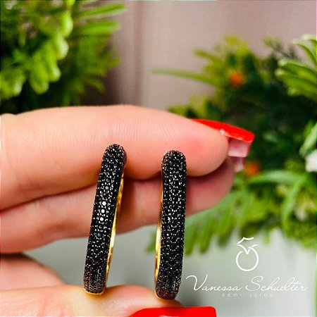 Brinco Argolas Cravejadas