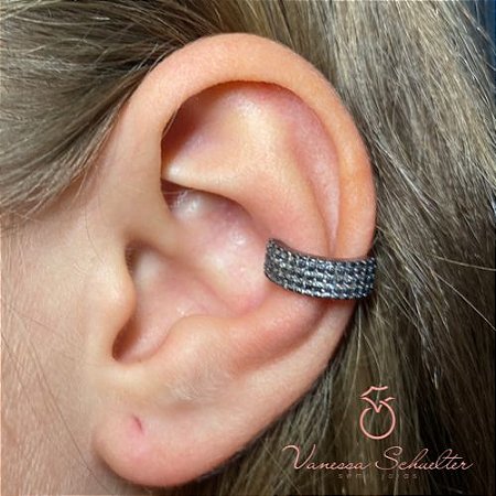 Piercing Fake Cruz Cravejado - Duplo