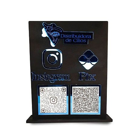Placa Pix Instagram