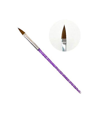 Pincel Língua de Gato com Pedrarias