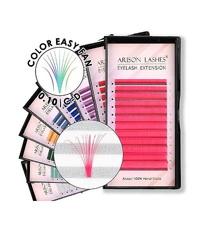 Fio Arison Lashes Autofan Neon Colorido 0.07