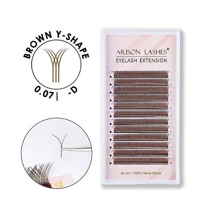 Fio  Arison Lashes Y Marrom 0.07 D