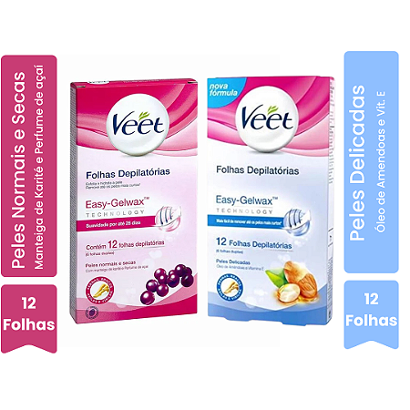 Cera Fria Corporal com 12 Folhas Veet