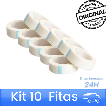 10 Fitas Mágica Branca Antialérgica 9m