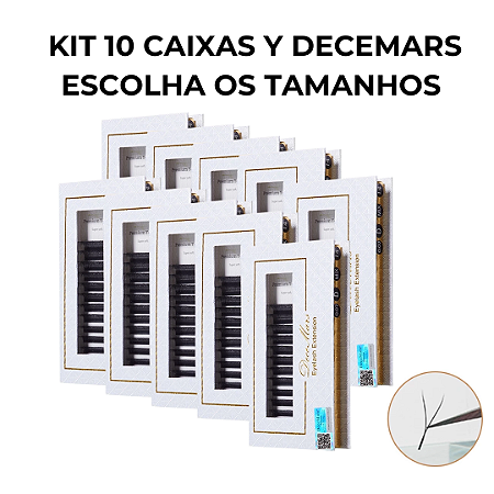 Kit Cilios DECEMARS Y 10 caixas