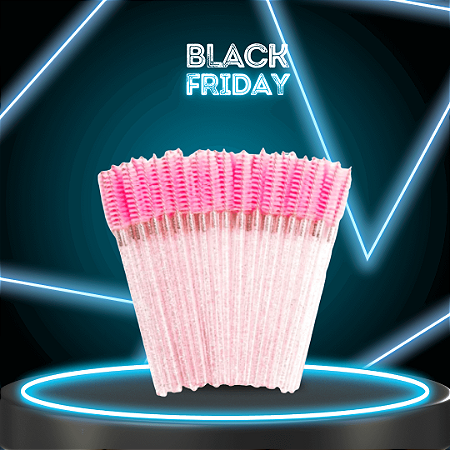 Escovinha Descartável Rosa c/ Glitter