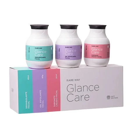 Mini Kit Glance Esfoliante, Demaquilante e Sabonete Facial