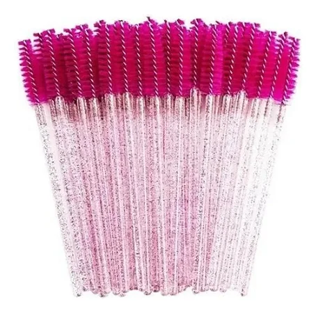 Escovinha Descartável Rosa Pink C/ Glitter