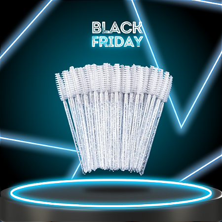 Escovinha Descartável Branca C/ Glitter