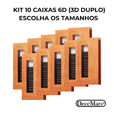 Kit Cílios Decemars W 3D Duplo (6D)