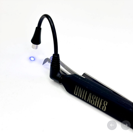 Aparelho LED Mystique de Pinça Sem Fio + Pedal p/ Extensão de Cílios (com Cola Mystique + Pads)