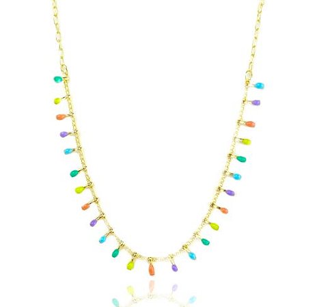 Choker colorida - Dourada!