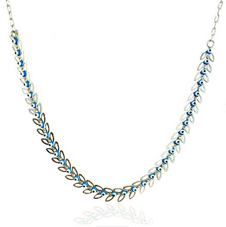 Choker escama Olho Grego - Prata!
