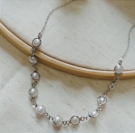 Choker Pérolas -  Dourada ou Prata!