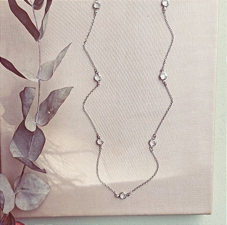 Colar Cristais - Dourado ou Prata!