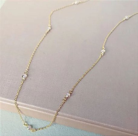 Colar longo Pérolas - Prata ou Dourado!