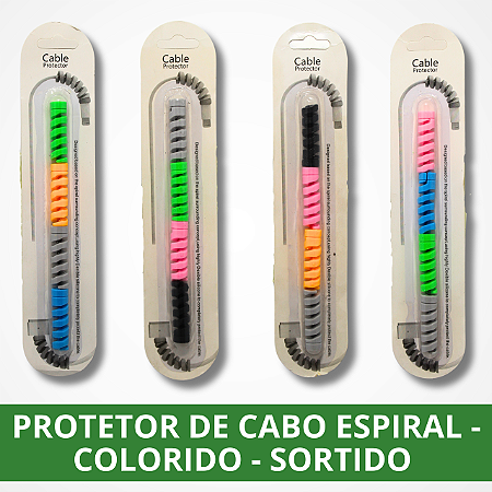 Protetor Espiral Para Cabos - Colorido