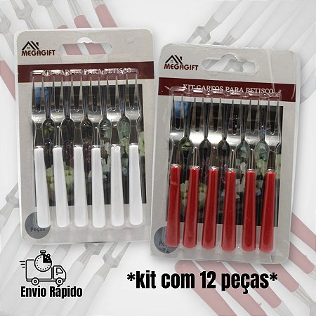 Garfos Para Petisco C/ 6  - Megagift Sortido