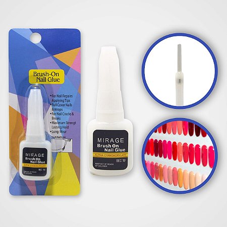 Cola Com Pincel Unhas Gel Acrigel Porcela Postiça Manicure