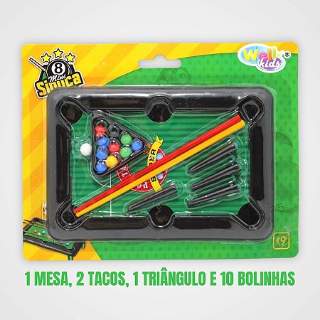 Mesa De Mini Sinuca Snooker Bilhar Com Tacos E Bolas