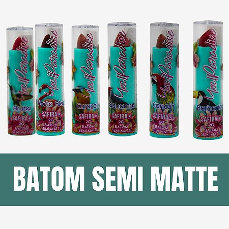 Batom Semi Matte Safira - Yes! Paradise
