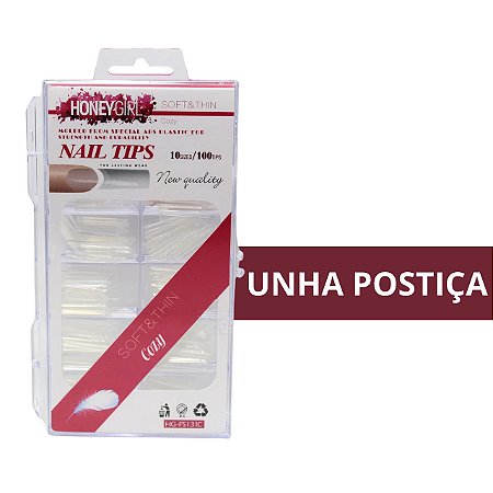Unhas Tips Transparentes Macias e Finas