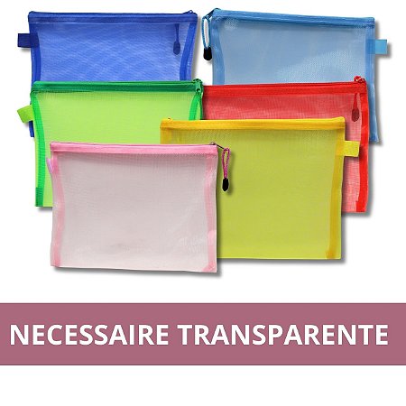 Nécessaire Individual Transparente 25X18cm - Colorido