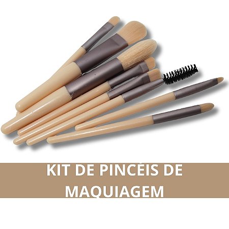 Kit de Pincel de Maquiagem de Diferentes Modelos - Colorido