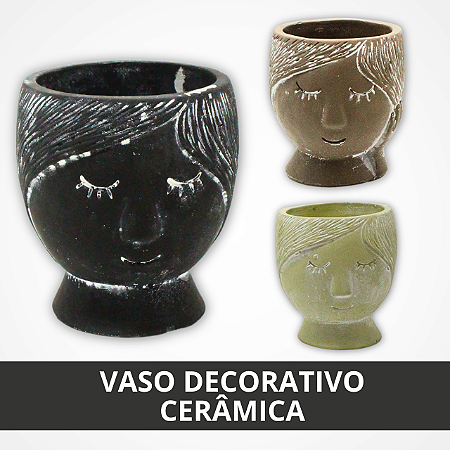 Vaso Decorativo de Cerâmica - Diferentes Modelos e Cores
