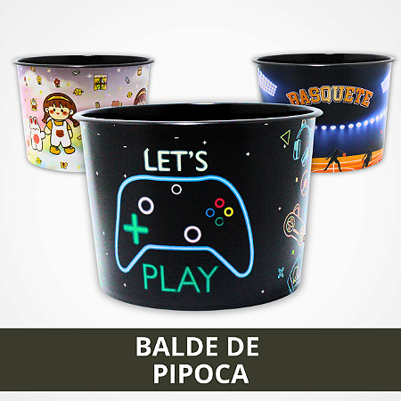 Balde De Pipoca Variado Decorado  - 1,5 Litros