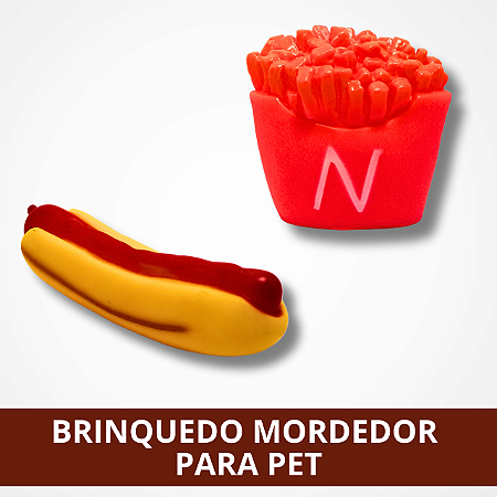 Brinquedo Lanche Mordedor para Pet - Colorido
