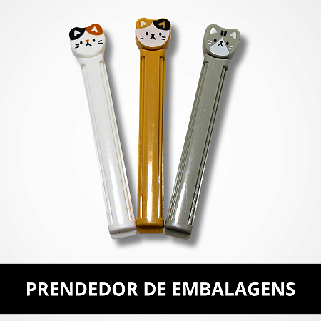 Prendedor de Embalagens de Gatinhos
