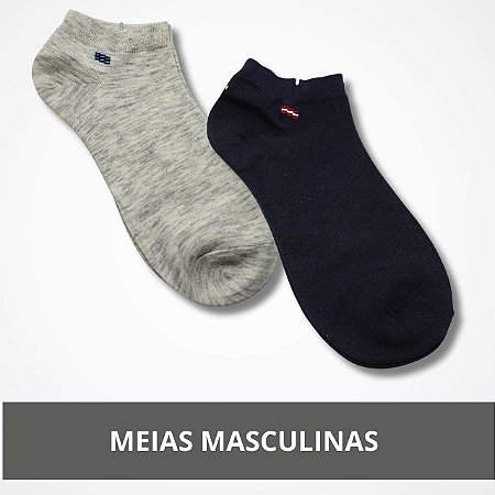 Meia Adulta Masculina de Tamanho Único