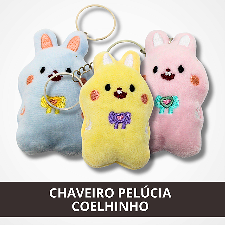 Chaveiro de Coelho de Pelúcia - Diferentes Modelos