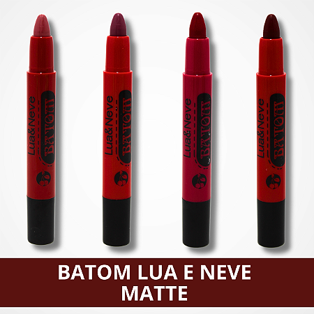 Batom Matte Bastão Fino 1-12 - Lua&Neve