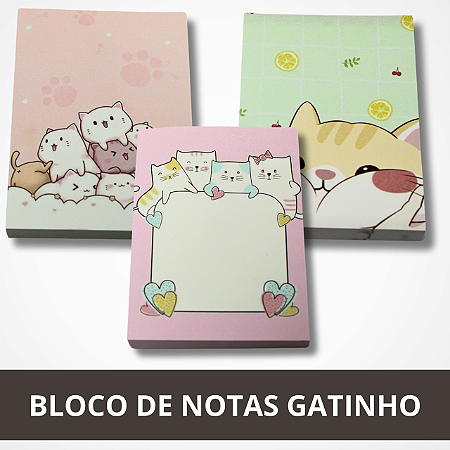 Bloco de Notas Post It - Gatinhos