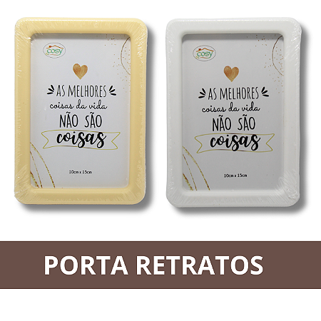 Porta Retrato de Plástico Retangular 10x15 cm - Cosy