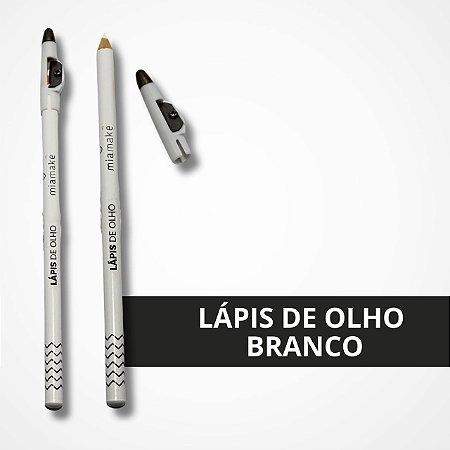 Lápis para Olho com Apontador Branco - MiaMake