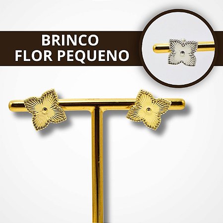 Brincos em Formato de Flor - Dourado e Prata