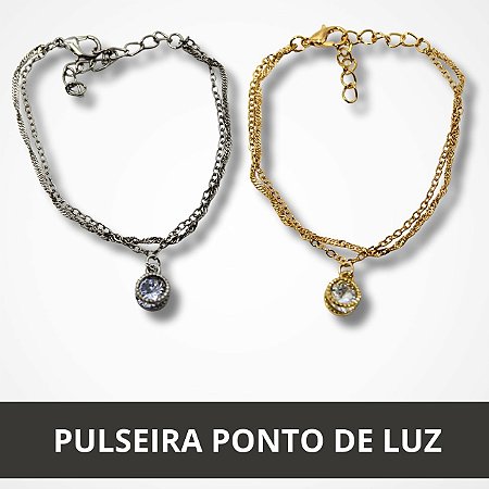 Pulseira Ponto de Luz - Dourado e Prata