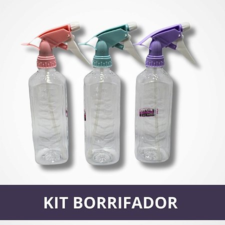 Kit 3 Borrifadores 500ml Coloridos