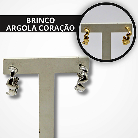 Brinco Argola Coração