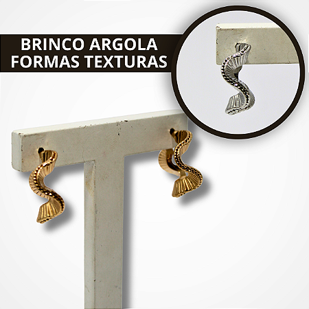 Brinco Argola Formas Texturas