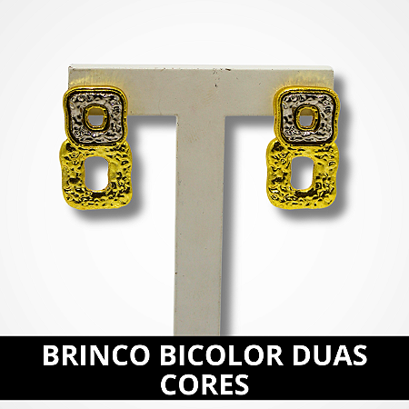 Brinco Bicolor Orgânico  - Duas Cores