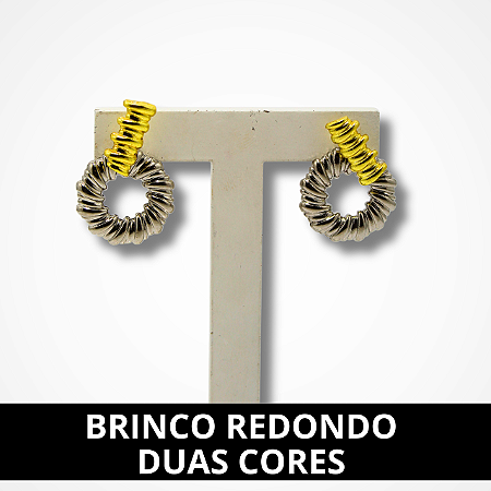 Brinco Redondo Duas Cores